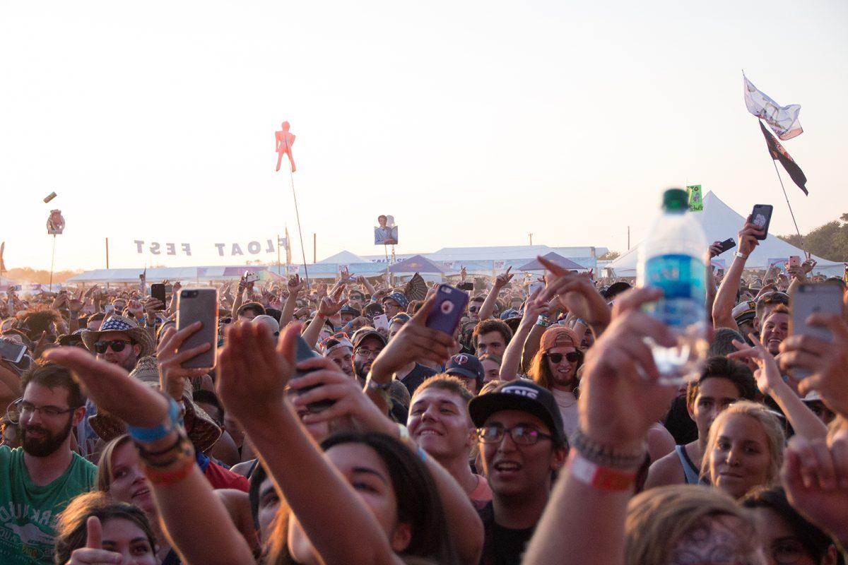 The crowd during Mac Miller July 22 at Float Fest. Photo by Lara Dietrich