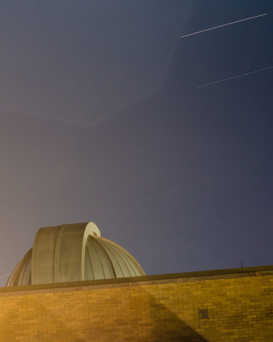The Texas State Observatory under the San Marcos night sky.Photo by Robert Black