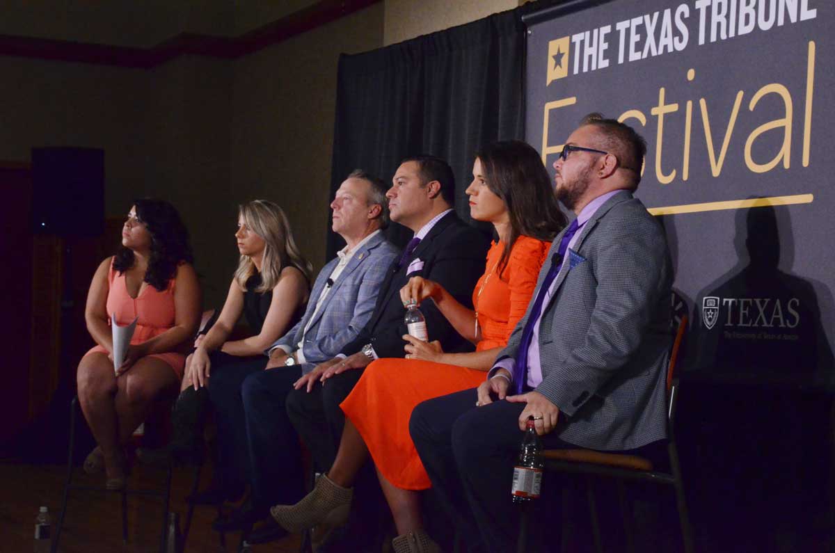 The “bathroom bill” panel, consisting of activists and state representatives, listen attentively Sept. 23 as a member of the audience asks questions during the annual Texas Tribune Festival.Photo by May Olvera | Opinions Editor