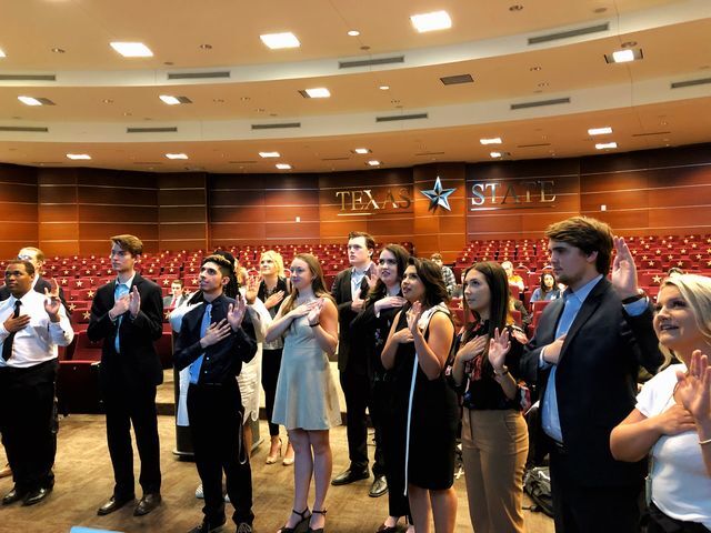 Student Government representatives getting sworn in April 23.
Photo by Jakob Rodriguez | Senior News Reporter