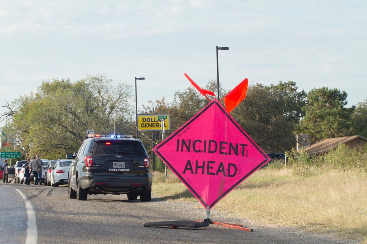 Incident ahead road signFile photo