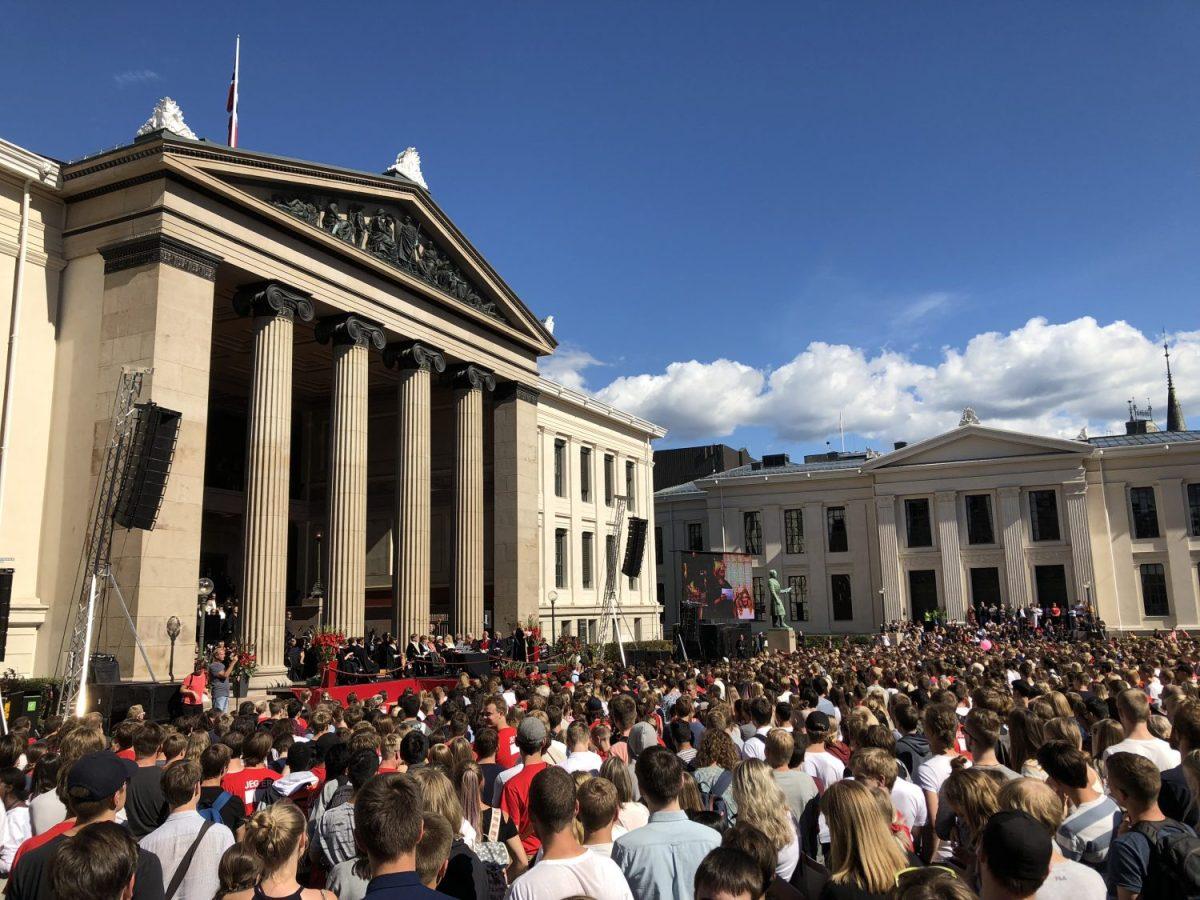 The University of Oslo opening ceremony gathered students the week before classes began on Aug. 20.Photo Courtesy of Geoff Sloan
