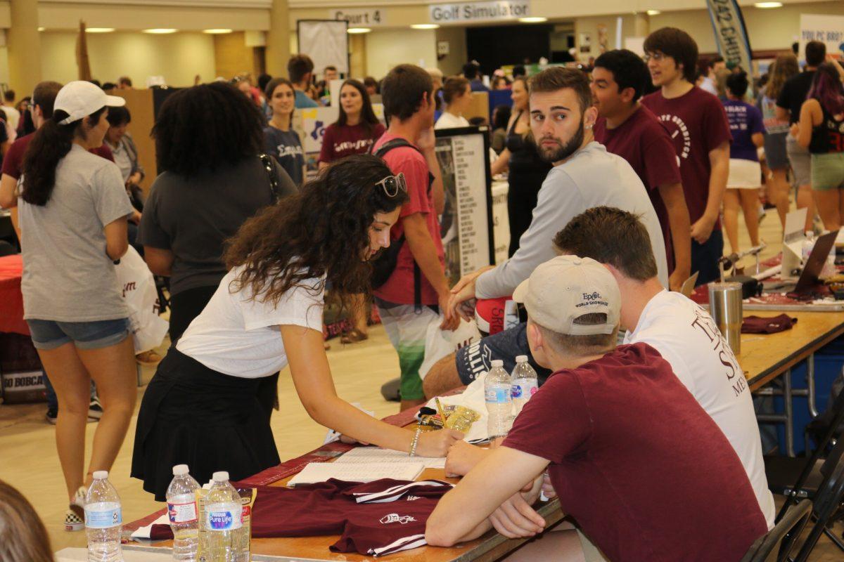 Students attend Bobcats CARE Aug. 24, a job and student organization fair.Photo By Jaden Edison