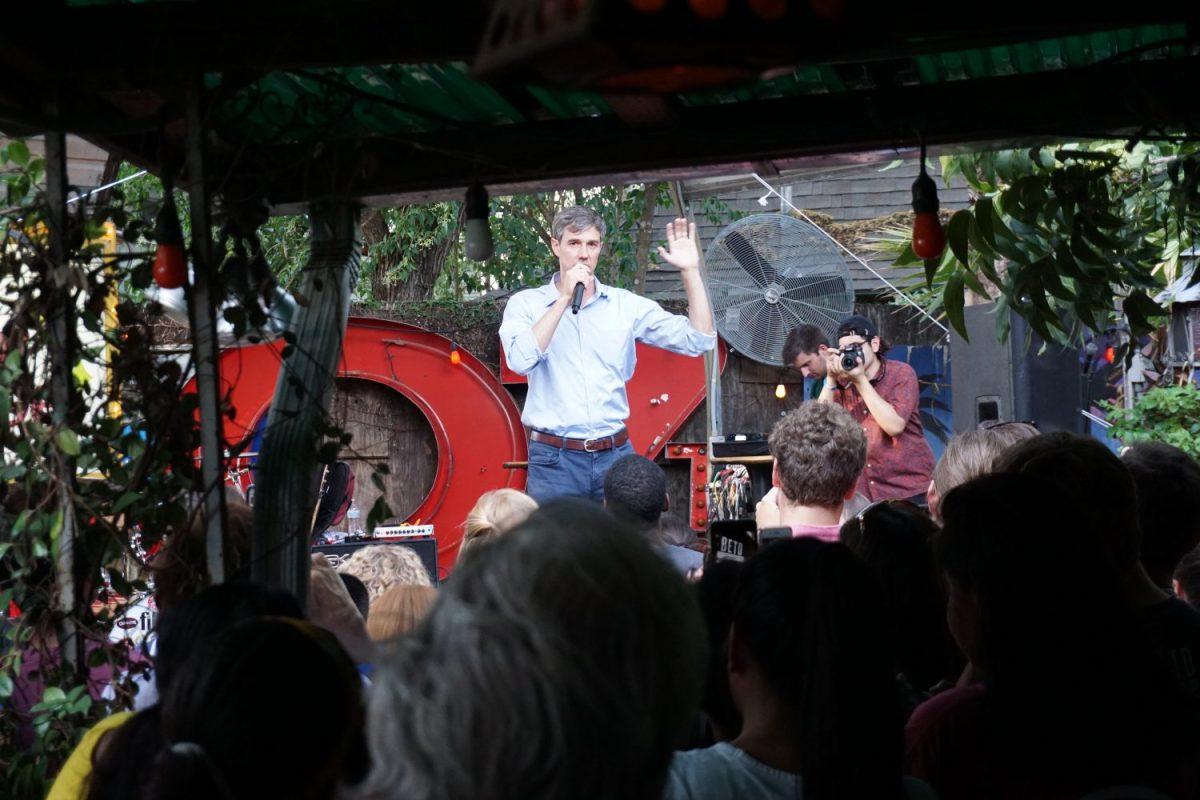 Sen. candidate Beto O’Rourke at the Spider House at his University of Texas at Austin Town Hall, Aug. 27.Photo Courtesy of Anthony Holland