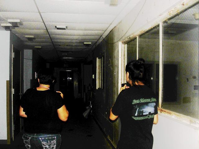 
The San Marcos Paranormal Investigation Team, June 25, 2016, investigates Yoakum Hospital.


Photo courtesy Frank Gonzales
