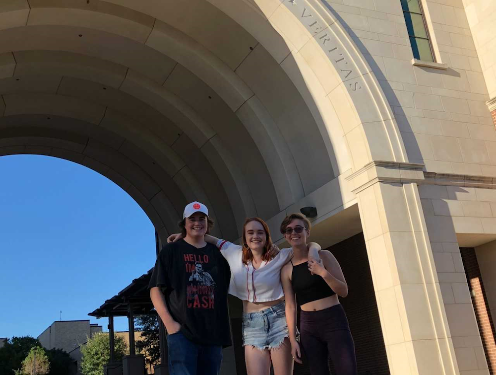
“Meet some of the officers of The Paranormal Investigators at Texas State University.”
(from left to right) Henry Glassford-Historian (he/him), Rae Glassford-President (she/her), Alex Moore-Vice President (they/them)

Photo By Ryan Torres
