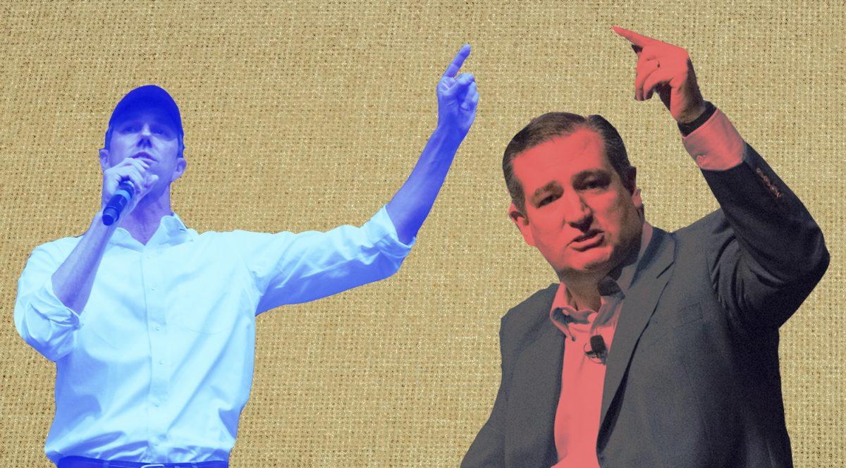 Democratic senatorial candidate Beto O’Rourke and Republican incumbent Ted Cruz debated Oct. 16 in San Antonio.Graphic by Sawyer Click | Managing Editor