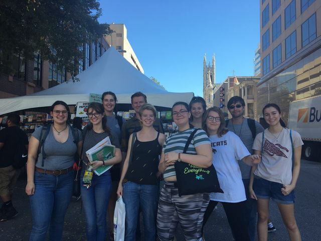 
Members of the Creative Writing Club stop for a photo at the Texas Book Festival.


Photo Courtesy Creative Writing Club
