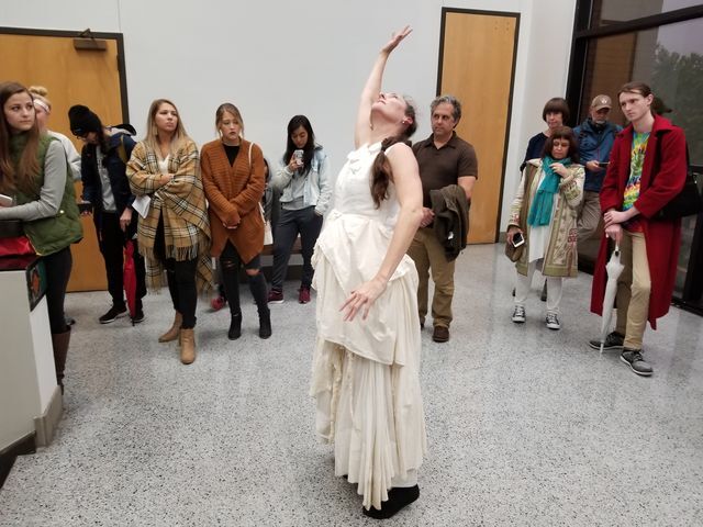 
Michelle Nance performs at the opening of the exhibit on Oct. 24.


Photo By Shaun Haugen
