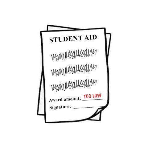 
What many people do not know is that in many cases, schools are lowballing students and offering far less than what is actually earned. That is why students need to be their own advocates. Anyone who receives an award letter should negotiate and appeal their financial aid.


Illustration by Cameron Hubbard
