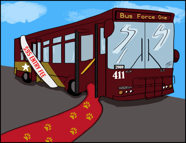 
Keeping students, faculty and staff secure and not allowing general public access to the shuttles is a good start the institution could take to becoming more student oriented.


Illustration by James Michiels
