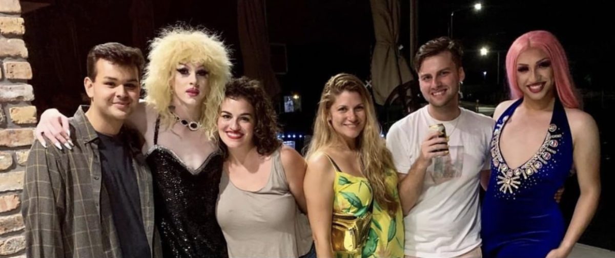 Queens and friends gathered at industry pride. Courtesy photo by Colton Ashabranner.