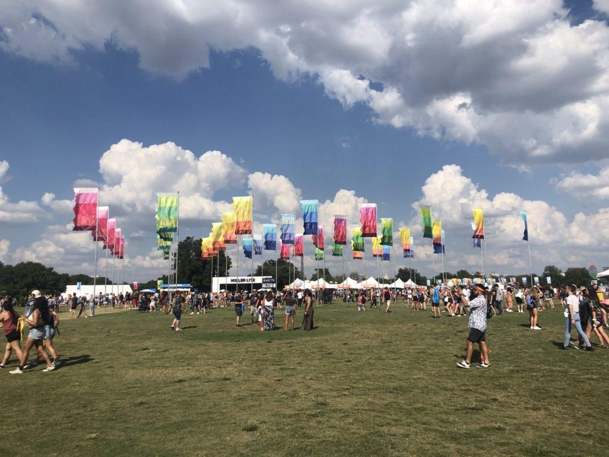 Zilker+park+decorated+in+the+yearly+trappings+of+ACL.