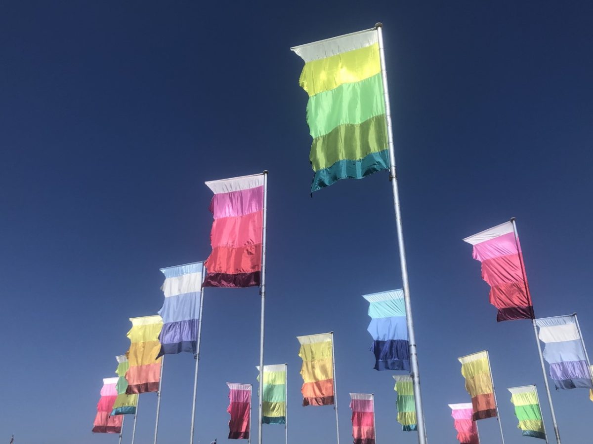 The ACL flags waving in the gentle breeze of day three.