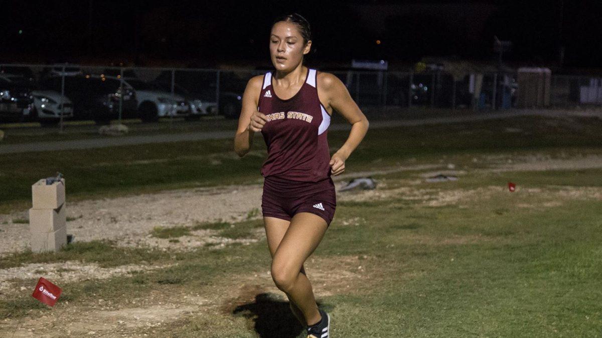 Junior Tina Sierra finished out on top on the women’s side with a 73rd place finish at the Chili Pepper Festival in Fayetteville, Arkansas over the weekend. Photo courtesy of Texas State Athletics.