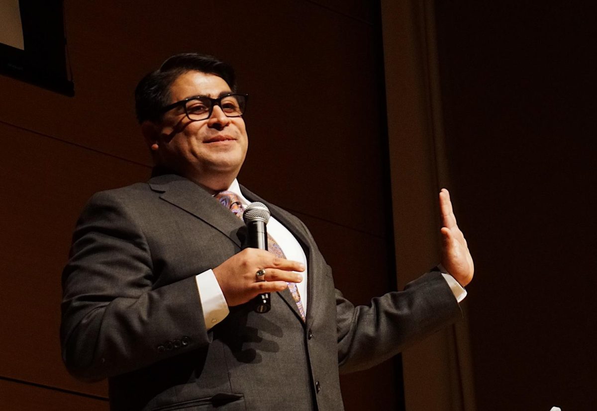 Daniel Guerrero makes a demonstration Oct. 17 at the Star Stories event held at the Performing Arts Center.