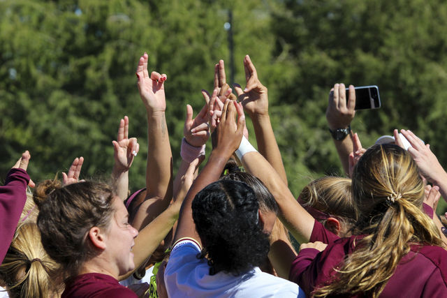 Texas State soccer celebrates their seniors in the final regular season game against Georgia Southern, Sunday, Oct. 27, 2019, at Bobcat Soccer Complex.