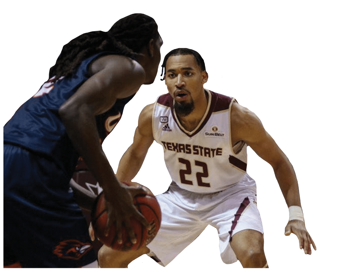 <p>Senior guard Nijal Pearson scored 23 points against ULM on January 16 to pass Charles Sharp’s (1956-60) record of 1884 career points for the all-time scoring record. Photo by Kate Connors.</p>