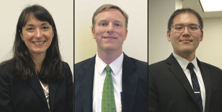 Sandra Sadek and Daniella CarreraTexas State immigration attorney candidates Adriane Meneses (Left), Nicholas Buttry (Middle) and Ethan Chou (Right) are vying for the vacant full-time position. A final decision by the Dean of Students Immigration Search Committee will be made in the coming weeks.