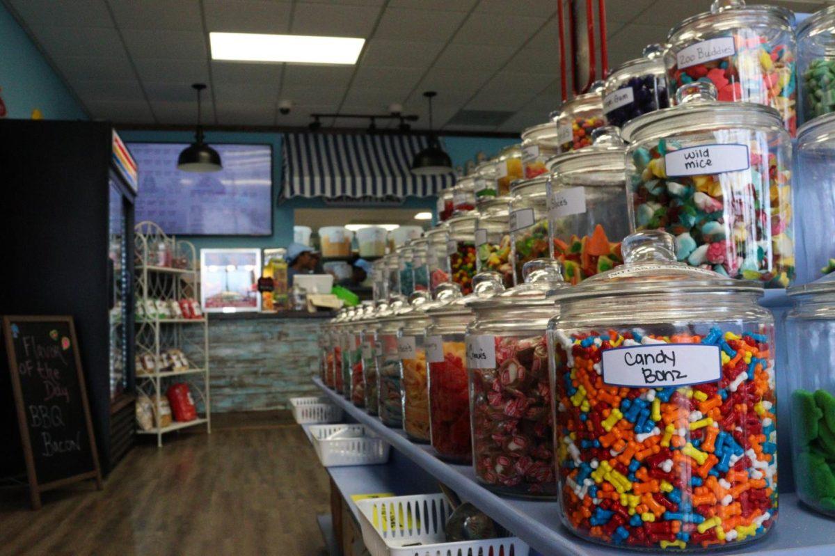 Along with flavored popcorn and sodas, Over the Moon has a customizable candy bar, allowing customers to fill a bag with all the gummies, chocolates and peppermints they desire. Over the Moon is located off of Highway 80 near the Walmart shopping center. Photo credit: Rebecca Harrell