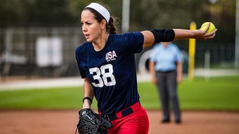 Texas State assistant coach Cat Osterman, pictured here in preseason play, faced the team she coached, Bobcat softball, on Sunday, Feb. 9, 2020. Photo courtesy of USA Softball.