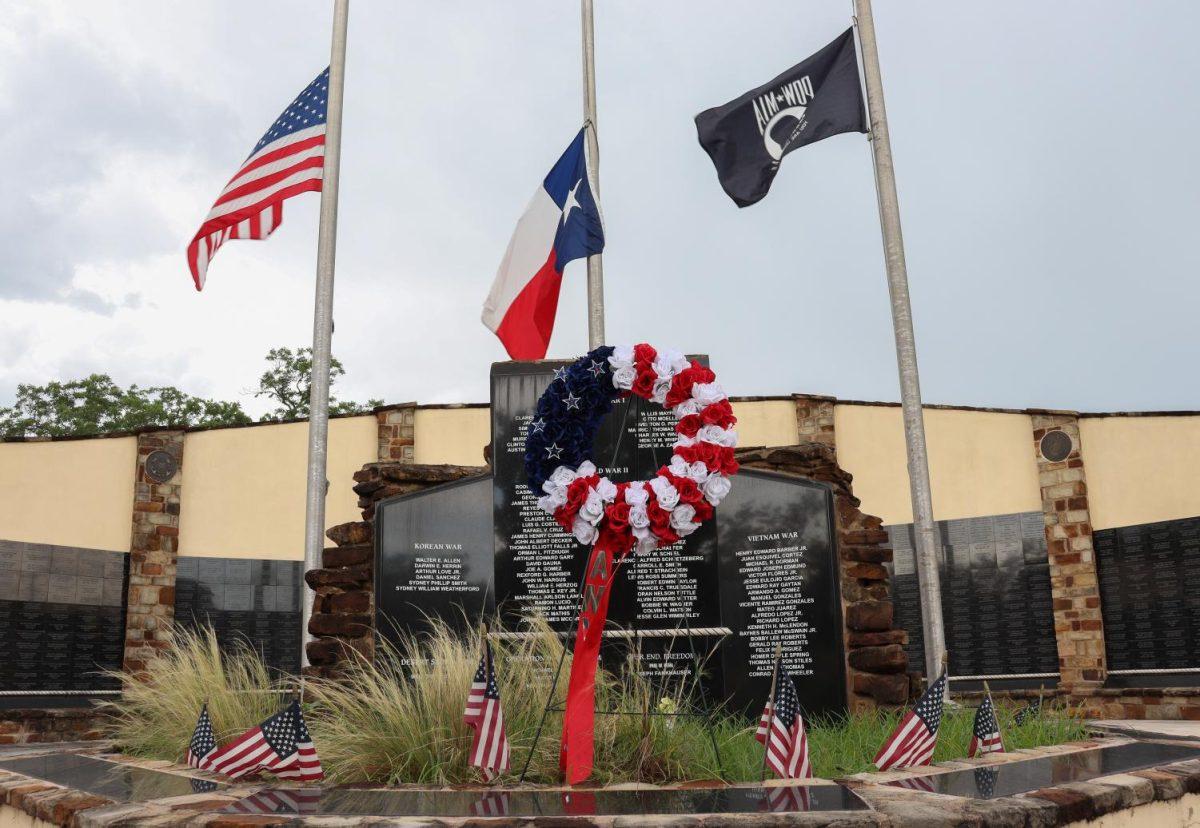 The Hays County Memorial Day ceremony usually takes place at the Hays County Veterans Memorial in San Marcos but was moved online due to precautions over the spread of COVID-19. (Rebecca Harrell)