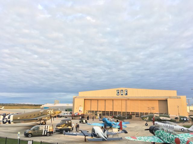 Vintage military planes dating back to World War II scatter on the runway outside of the Central Texas Wing of the Commemorative Air Force museum and airport, 1841 Airport Dr. Blding 2249, San Marcos. Photo courtesy of Joe Enzminger.