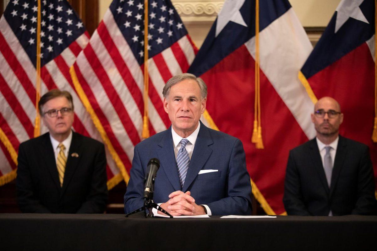 Gov. Abbott announces updates for the state, Friday, April 17, 2020, in the state capitol.