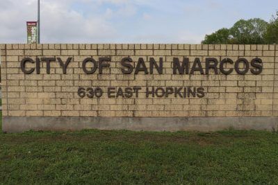 File photo of the City of San Marcos sign.