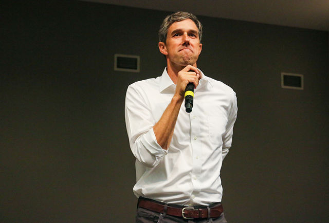 Beto+ORourke+speaks+at+a+town+hall%2C+Sunday%2C+Sept.+9%2C+2018%2C+in+the+LBJ+Ballroom+at+Texas+State.+ORourke+will+teach+Texas+Politics+at+Texas+State+during+the+spring+2021+semester%2C+pending+finalization+of+his+hire.