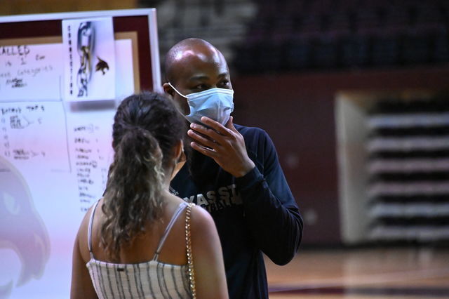 Interim Head Coach Terrence Johnson after a team practice, Friday, Nov. 6, 2020, at Strahan Arena.