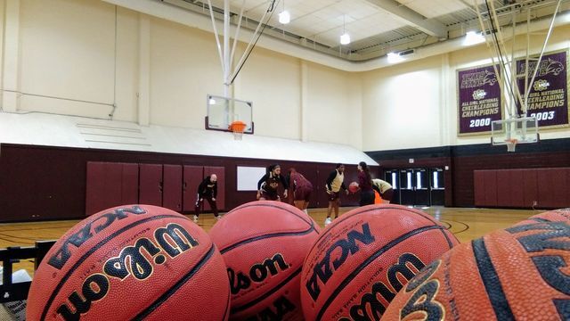 The Texas State womens basketball team practices for the upcoming season, Friday, Oct. 30, 2020, at the University Events Center.