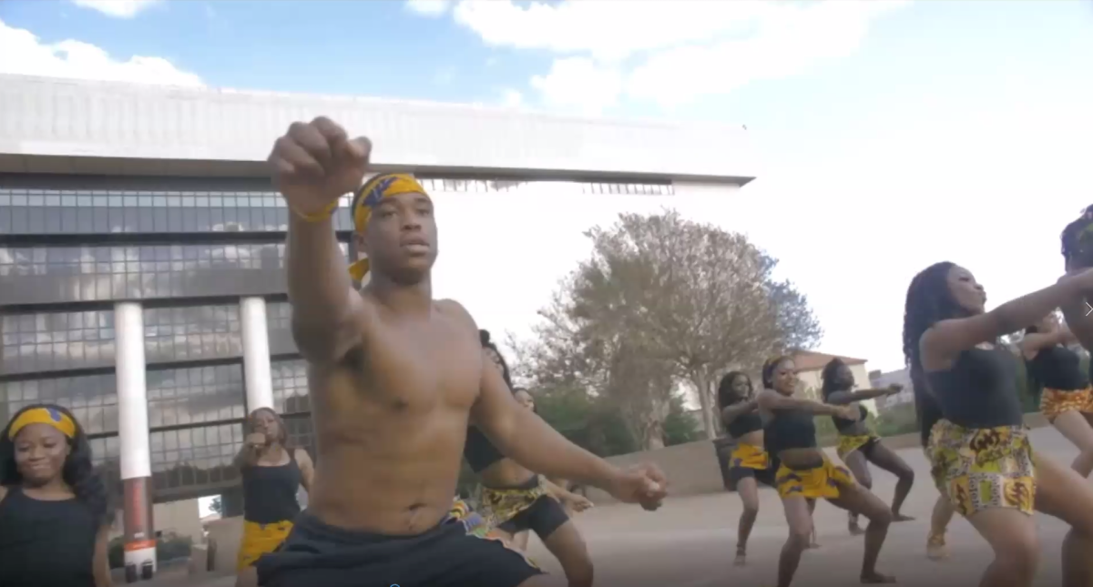 The African Student Organization dances the Ijele dance outside Alkek Library. The video was produced by Texas States Institutional Inclusive Excellence.