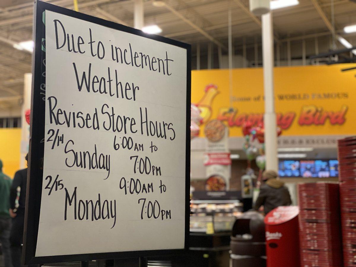 H-E-Bs in San Marcos will reduce their store hours due to inclement weather. The stores will close at 7 p.m. on Feb. 14-15. 
