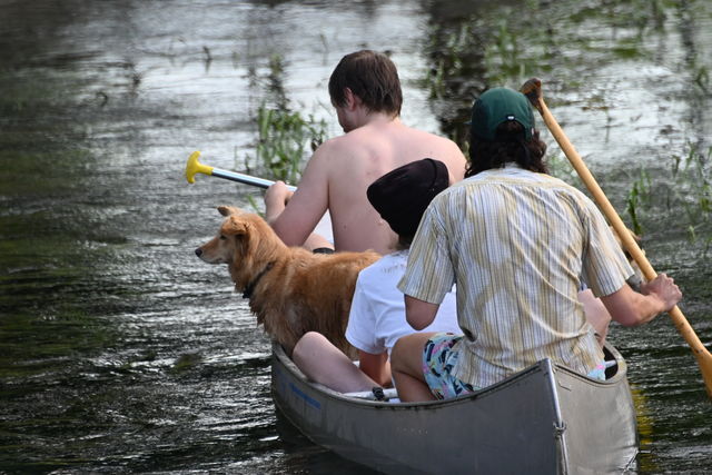 Three+people+and+a+dog+row+down+the+San+Marcos+river%2C+Thursday%2C+May+13%2C+2021%2C+at+Sewell+Park.