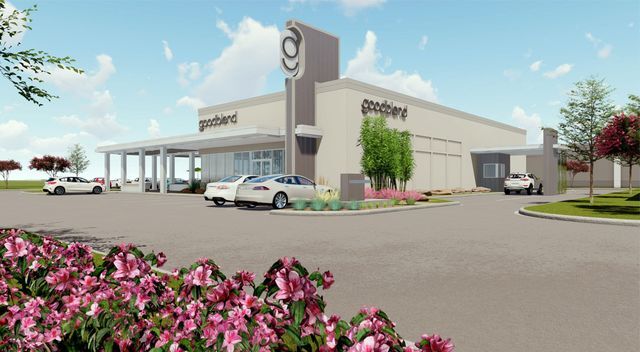 Conceptual rendering of future goodblend cannabis cultivation, production and retail facility in San Marcos, located at 2850 Leah Avenue.