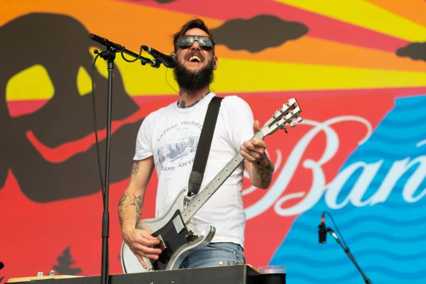 Band of Horses lead vocals Ben Bridwell sings and plays guitar with the rock band on the Ladybird stage at Austin City Limits Festival, Sunday, Oct. 10, 2021, at Zilker Park. The band has released five studio albums since their formation in 2004.