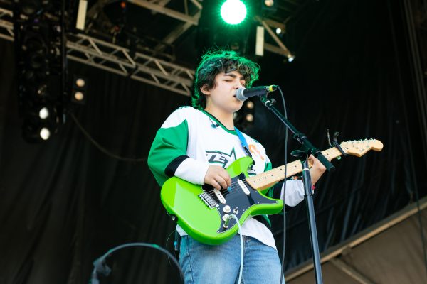 Bedroom pop singer-songwriter Claud performs on the VRBO stage at Austin City Limits Festival, Friday, Oct. 8, 2021, at Zilker Park. Claud released their debut album this year.