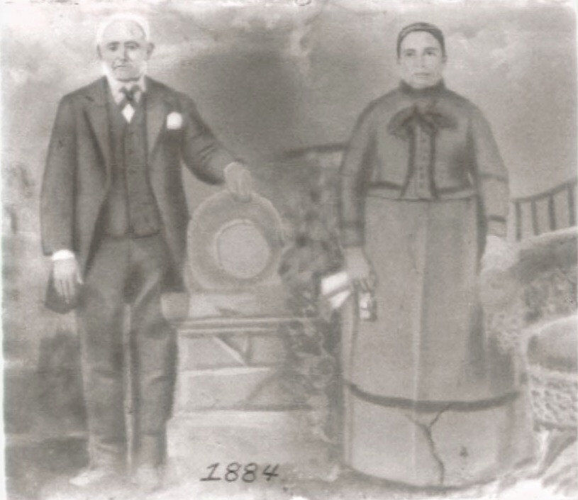Pedro Veracruz and and his wife Juanita Tejeda, 1884.