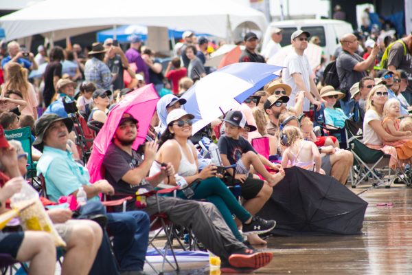 The crowd at last year's Go Wheels Up! Texas festival, May 29, 2021, at the San Marcos Regional Airport.