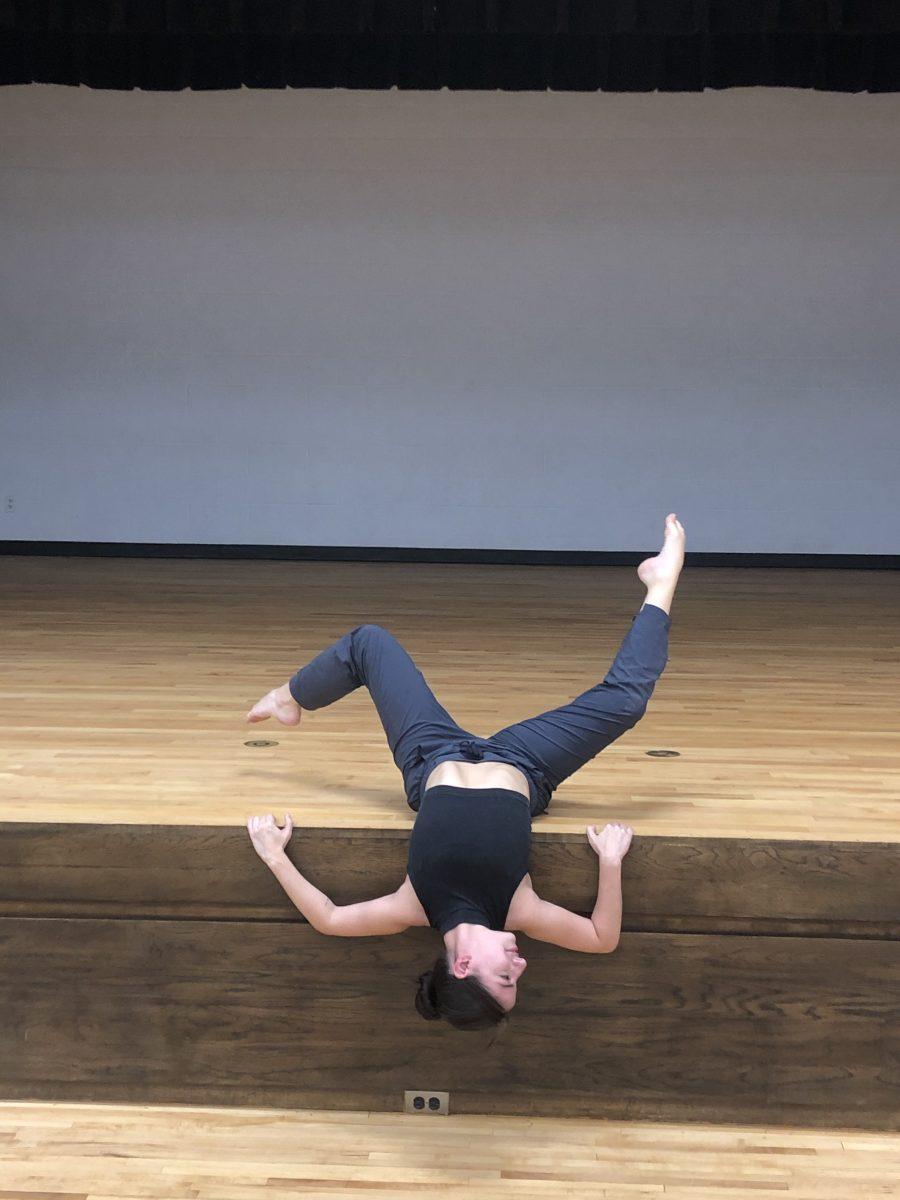 <p>Texas State dance senior Alexus Galeana rehearses for the <span>BFA performance and choreography showcase concert titled 