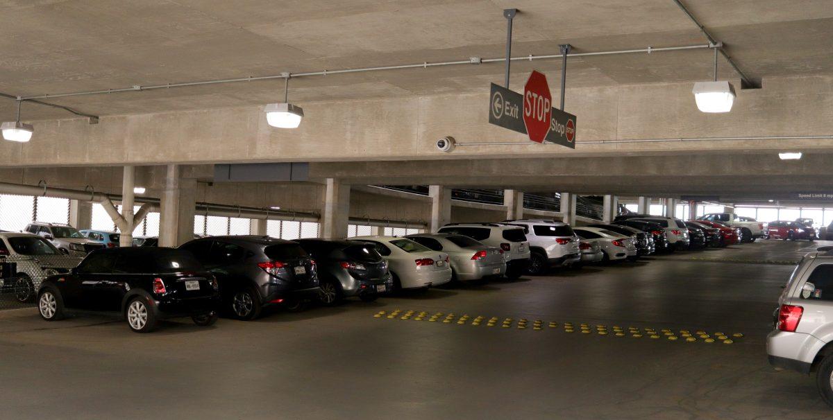 Texas State Matthew Street Garage residential parking third floor is completely full minus two handicap spots, Friday, Jan. 20, 2023.