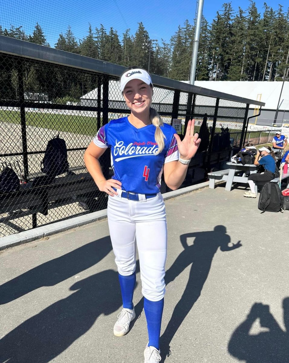 Texas State senior pitcher Jessica Mullins (4) poses for a photo, July, 12, 2023, at Softball City Stadium in Surrey, British Columbia. 
