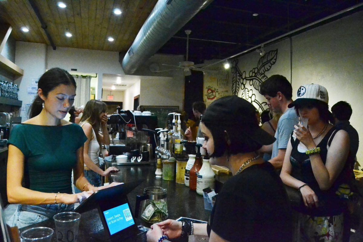 Stellar Coffee Co. barista Isabella Anderson helps a customer, Saturday, Sept. 9, 2023 at Stellar Coffee Co. in San Marcos