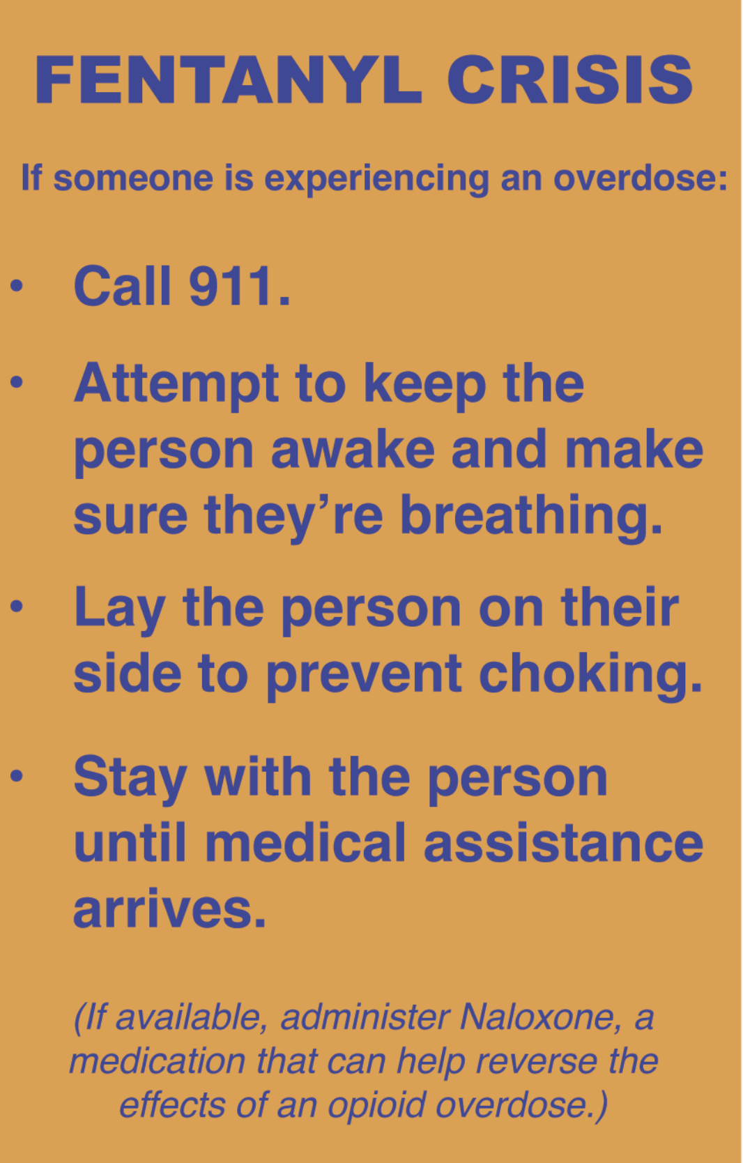 Prevent and Respond to Fentanyl Overdoses