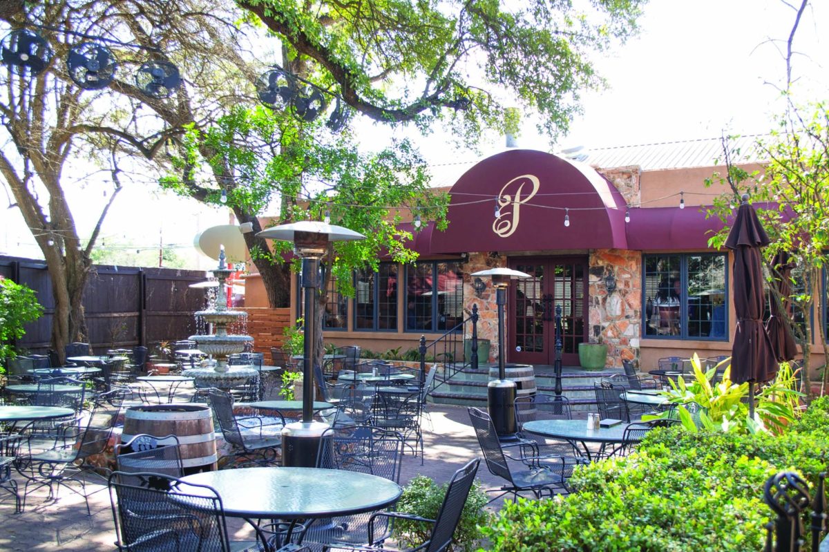 The patio area of Palmers Restaurant offers a peaceful setting for dining, Saturday, Feb. 10, 2024, in San Marcos.