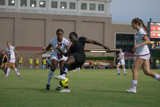 Texas State sparks win streak as Soumare nets two against Cardinals