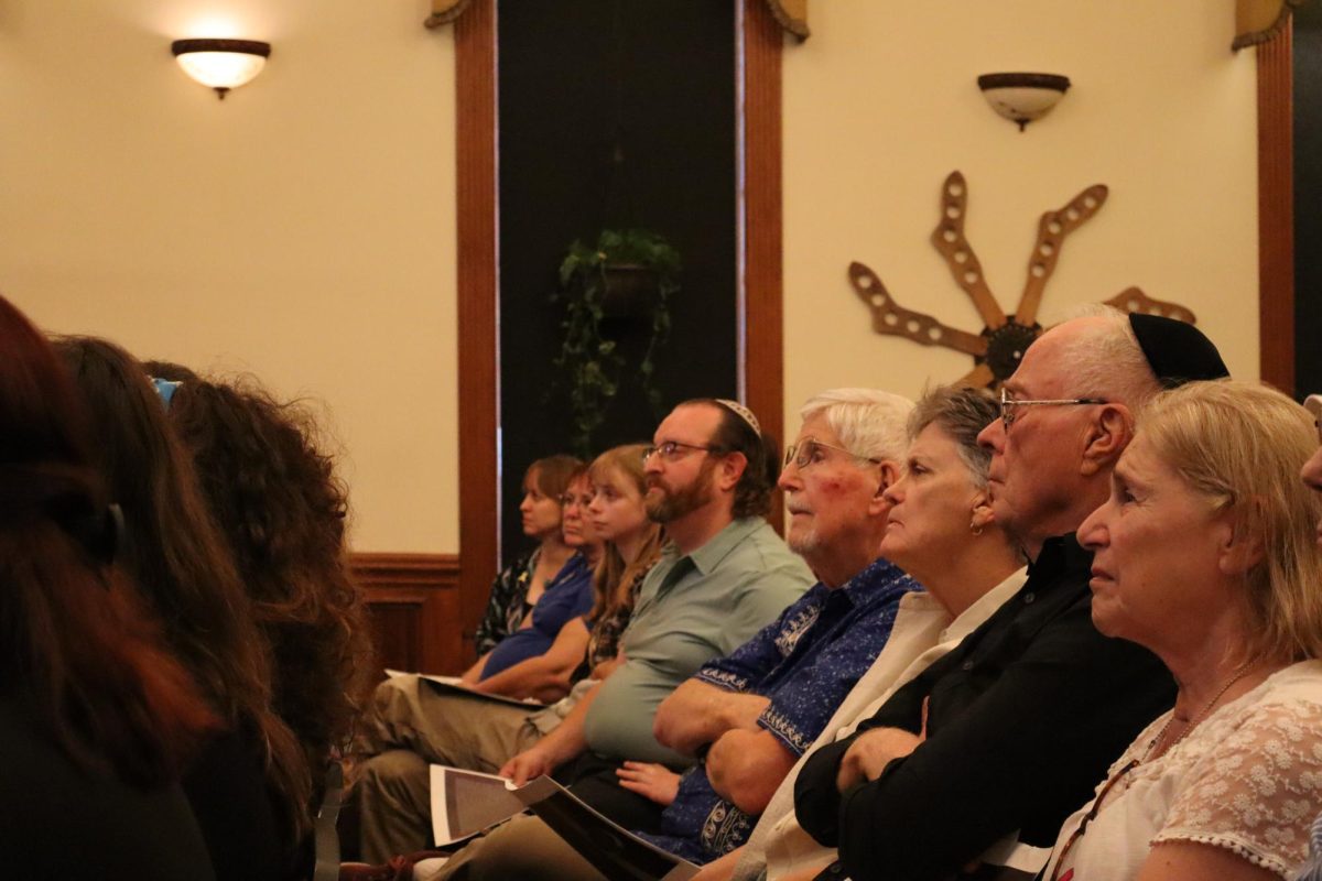 Locals gather for the Oct. 7th memorial service, Monday, Oct. 14, 2024, at the Price Center. 