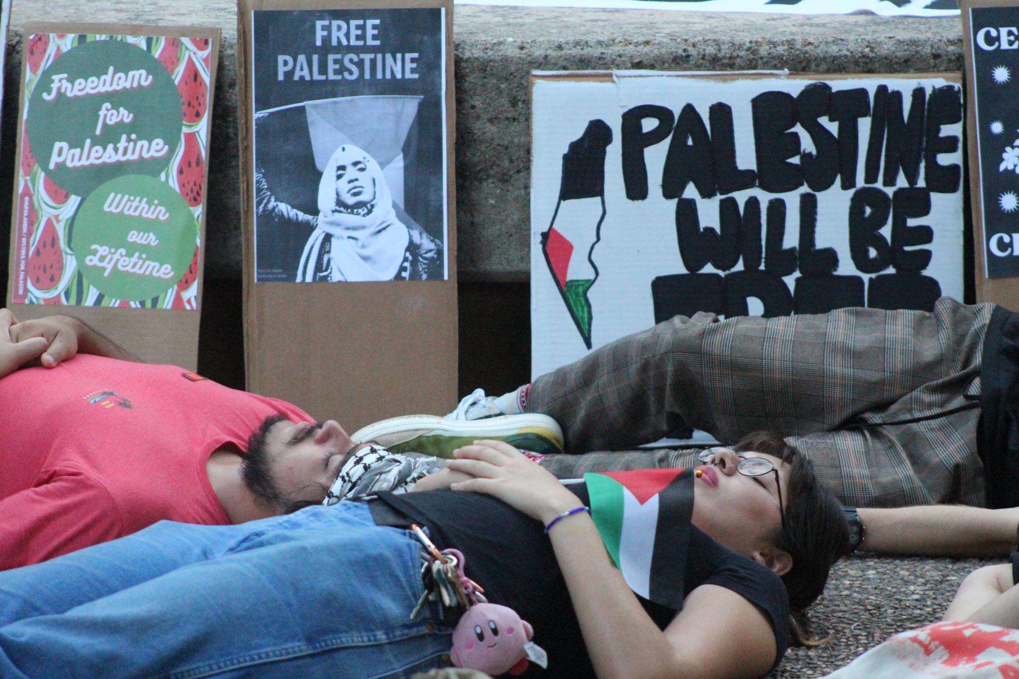 (Photo Gallery) - Texas State, San Marcos community hold protest and vigil in solidarity with Palestine