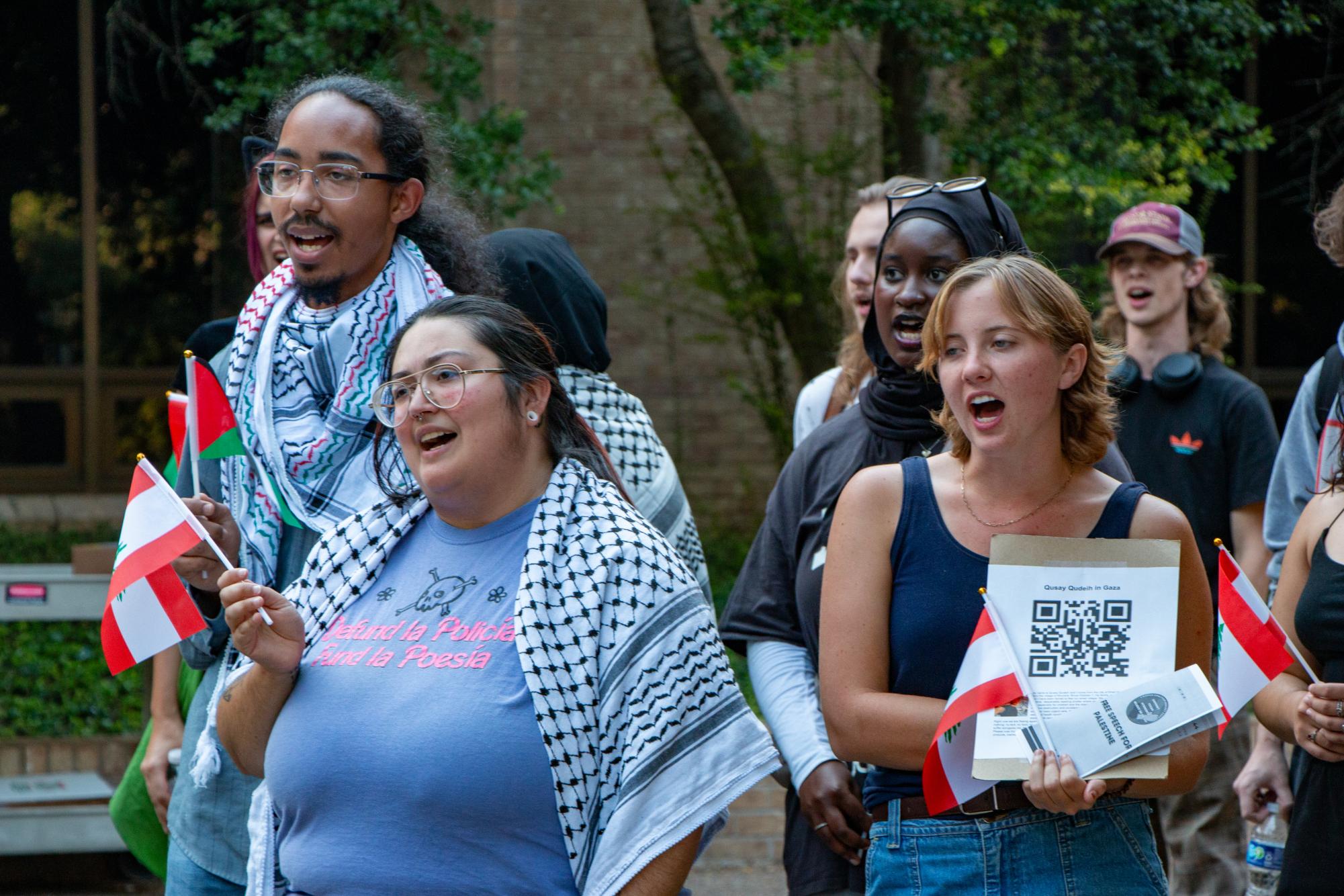 (Photo Gallery) - Texas State, San Marcos community hold protest and vigil in solidarity with Palestine